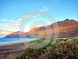 Canary volcanic beach