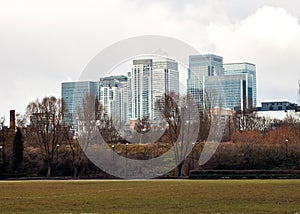 Canary Wharf buildings in London
