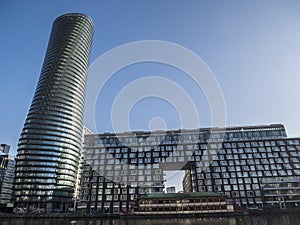 Canary wharf district skyscrapers. London. UK.