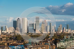 Canary Wharf Financial District in London