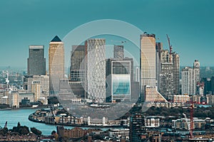 Canary Wharf Financial District in London