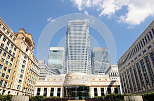 Canary Wharf London England UK from Cabot Square