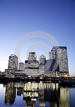 Canary Wharf Skyline at Night