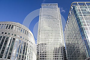 Canary Wharf skyscrapers in London