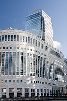 Canary Wharf skyscrapers in London