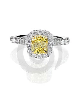 Canary Yellow diamond Engagement Ring