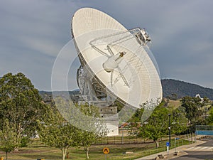 View of a big dish antenna at the Canberra Deep Space Communication Complex