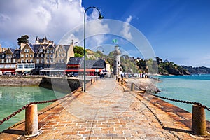 Cancale view, city in north of France known for oyster farming, Brittany