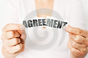 Cancel an agreement or dismiss a contract concept