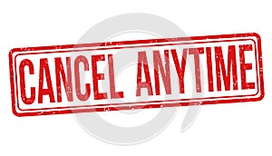 Cancel anytime sign or stamp