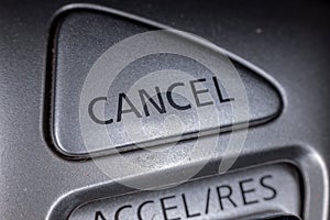 Cancel button on a car