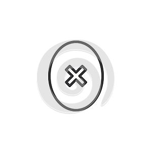 Cancel button outline icon