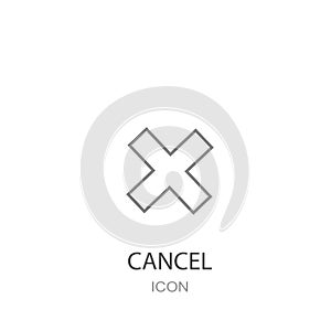 Cancel icon. Vector illustration design element