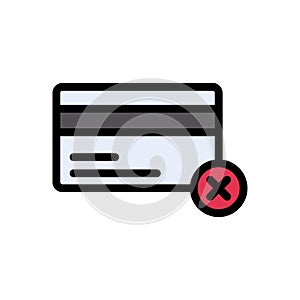Cancel vector flat colour icon