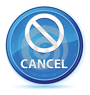 Cancel (prohibition sign icon) midnight blue prime round button