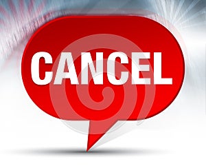 Cancel Red Bubble Background