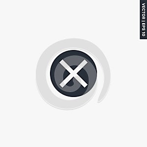 Cancel, remove, premium quality flat icon