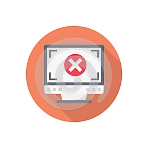 Cancel vector flat colour icon