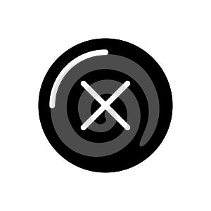 Cancel vector glyph flat icon
