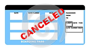 Canceled Airline ticket photo
