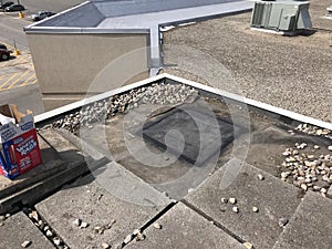 Cancellation of a vent; Roof Repairs on Commercial ballasted EPDM roof; Flat roof