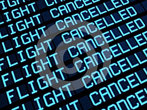 Cancelled Flights Departures Board photo