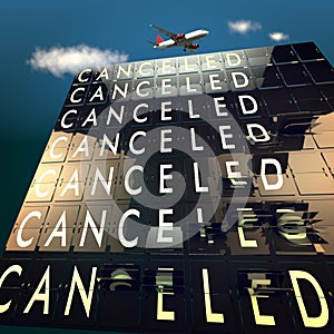 Cancelled on a mechanical timetable sky and plane