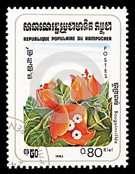 Cambodia program on postage stamps