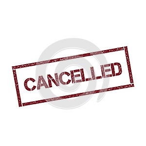 Cancelled rectangular stamp.