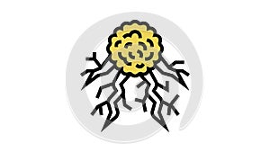 cancer cell color icon animation