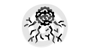 cancer cell glyph icon animation