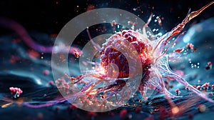 Cancer Cell Under Microscope photo
