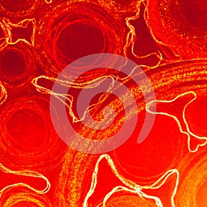 Cancer Cells Transparent. Bloodcell Orbit Energy photo