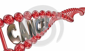 Cancer DNA Word Letters Genes Hereditary Disease photo