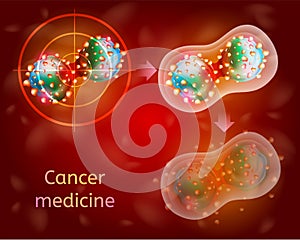 Cancer Medical Treatment Realistic Vector Concept