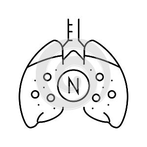 cancer nicotine line icon vector illustration