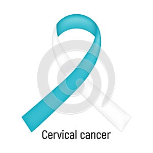 Cancer Ribbon. Cervical cancer. photo