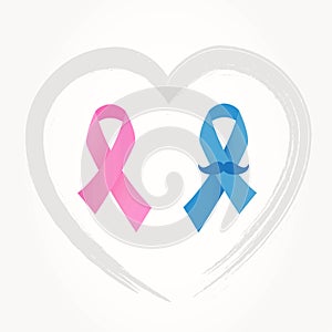 Cancer ribbons awareness