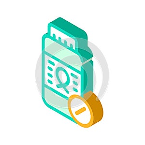 Cancer treatment medicine package isometric icon vector illustration