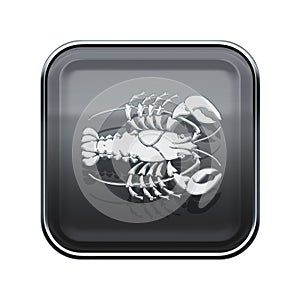 Cancer zodiac icon grey.