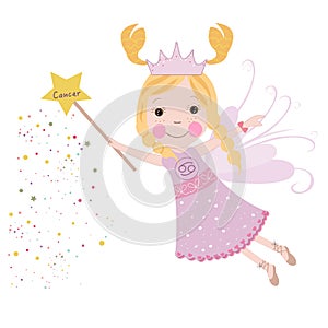 Cancer zodiac sign astrological Cute fairytale