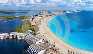 Cancun beach during the day photo