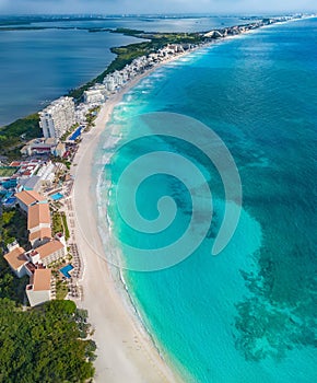 Cancun beach during the day photo