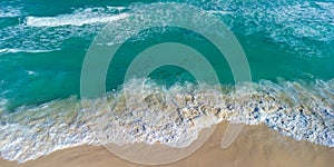 Cancun beach panorama aerial view
