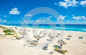 Cancun beach panorama, Mexico