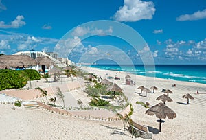 Cancun beach panorama, Mexico