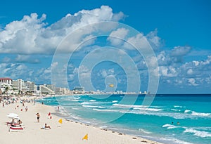 Cancun beach panorama, Mexico photo