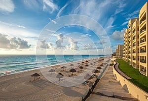 Cancun beach panorama, Mexico