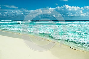 Cancun beach panorama, Mexico