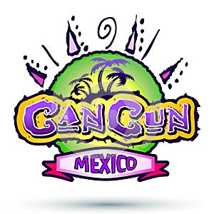 Cancun Mexico - badge - emblem